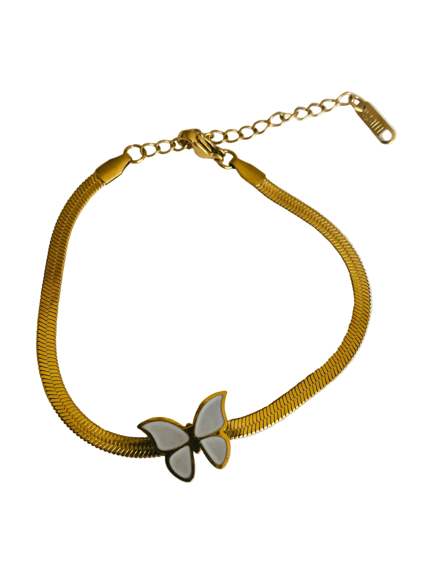 Pulsera mariposa blanca