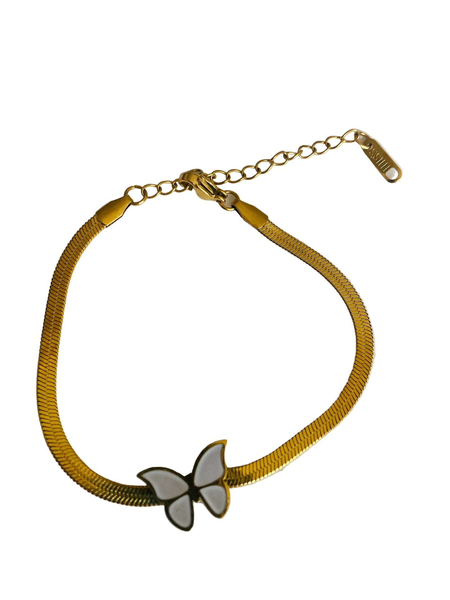 Pulsera mariposa blanca