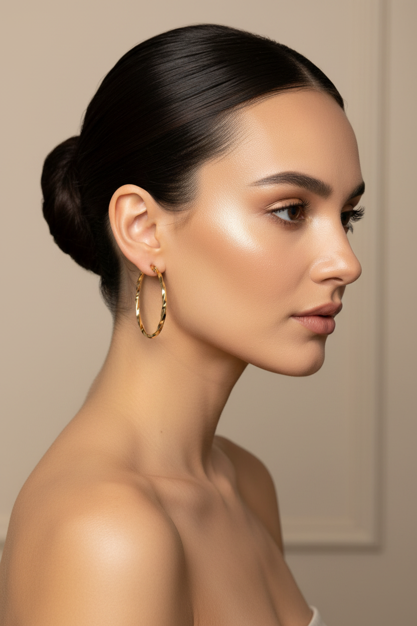 Alexa arracada torzal acero inoxidable